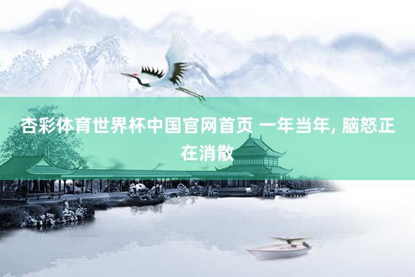 杏彩体育世界杯中国官网首页 一年当年， 脑怒正在消散