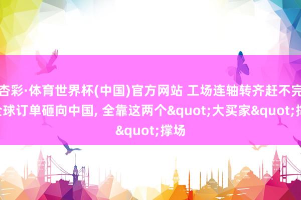 杏彩·体育世界杯(中国)官方网站 工场连轴转齐赶不完! 全球订单砸向中国, 全靠这两个"大买家"撑场