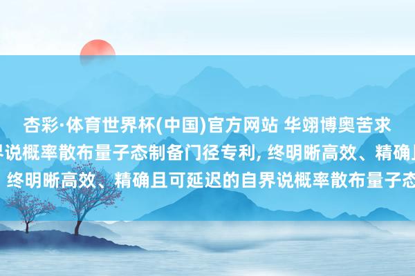 杏彩·体育世界杯(中国)官方网站 华翊博奥苦求基于神经网罗调控的自界说概率散布量子态制备门径专利, 终明晰高效、精确且可延迟的自界说概率散布量子态制备