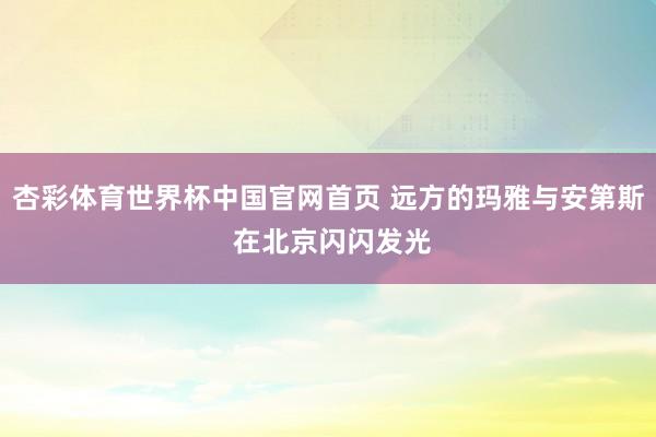 杏彩体育世界杯中国官网首页 远方的玛雅与安第斯 在北京闪闪发光