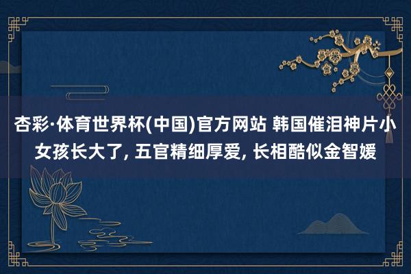 杏彩·体育世界杯(中国)官方网站 韩国催泪神片小女孩长大了, 五官精细厚爱, 长相酷似金智媛